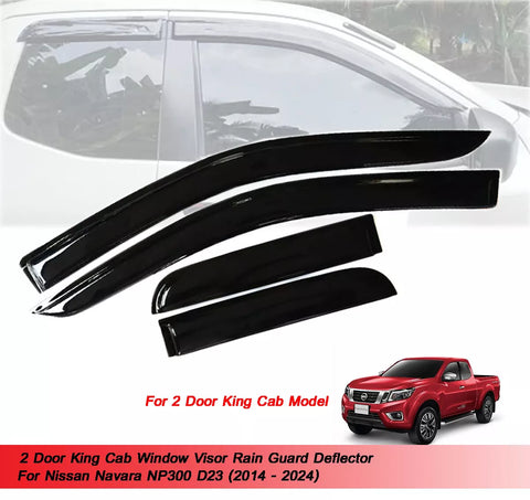 2Dr Cab Nissan Navara Window Visors (2014-2024)