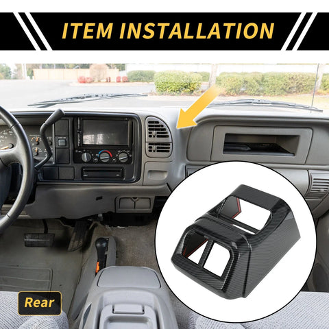 Ford Ranger Carbon Fiber Rear Armrest AC Outlet Panel (2023-2024)