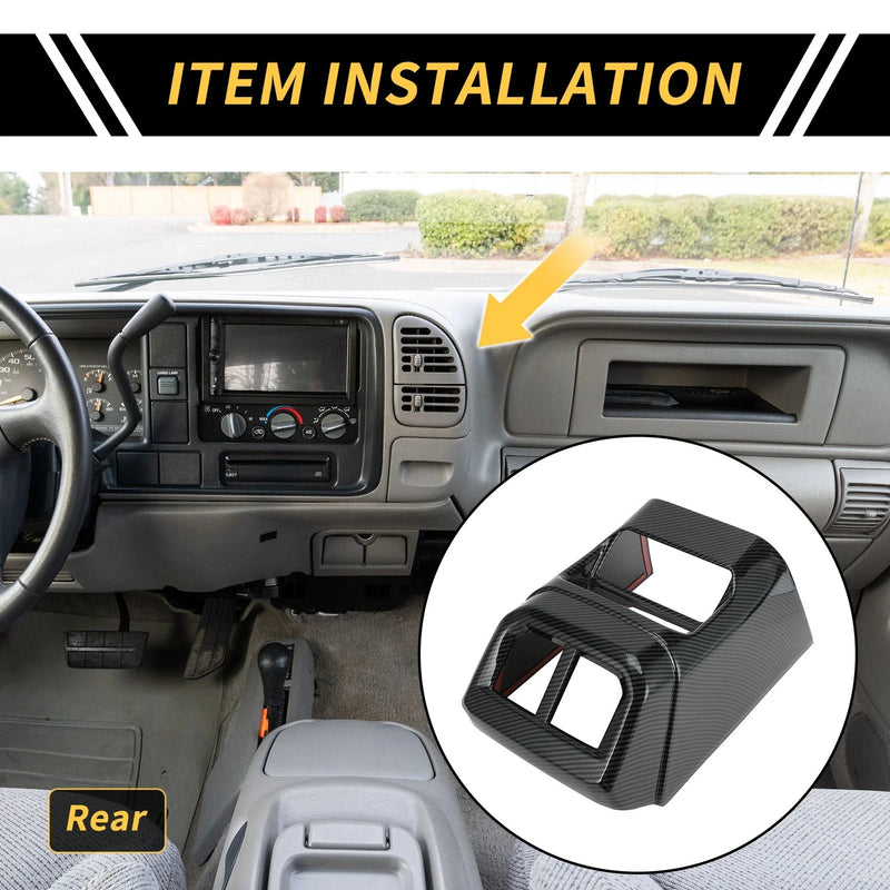 Ford Ranger Carbon Fiber Rear Armrest AC Outlet Panel (2023-2024)