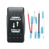 Winch In / Out 12V-24V 7-Pin Blue LED Rocker Toggle Switch