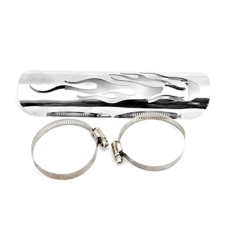 Motorcycle Universal Silver Exhaust Muffler Pipe Heat Shield Cover