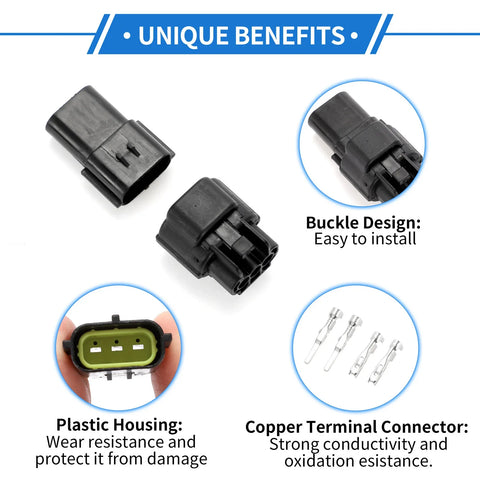 Hyundai 3 Pin Engine Exhaust Air Pressure Sensor Connector Plug