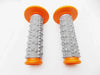 Kawasaki KX80 Forseti Orange Grey Diamond Handlebar Grip Set
