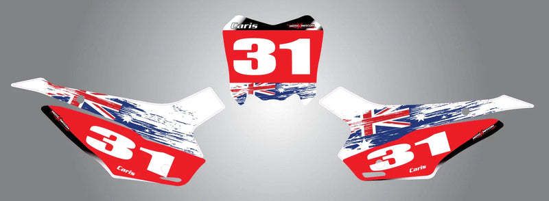 Honda CRF 110 AUSSIE PRIDE Custom Number Plate Graphics (2013-2018)