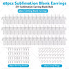48PCS DIY Blank Double-Sided Football Shirt Earring Wood MDF