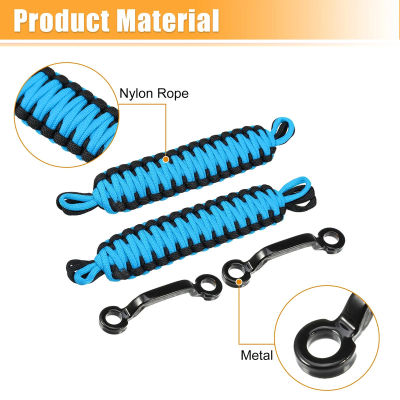 Jeep Wrangler JK JL (2018-2023) Black Blue Car Door Limiting Straps 2 x