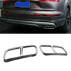 Audi Q7 Silver Rear Exhaust Muffler Tail Pipe Covers (2016-2019)