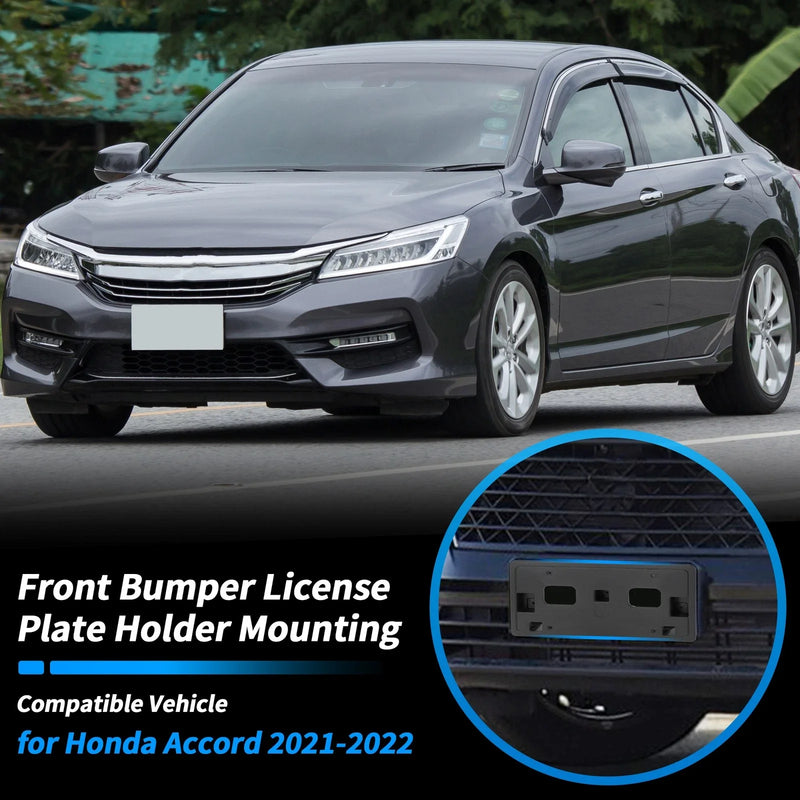 Honda Accord (2021-2022) Black Front License Plate Bracket