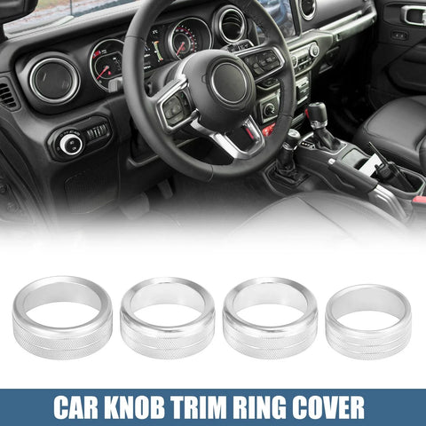 Jeep Wrangler Air Conditioner Headlight Switch Knob Covers (2007-2018)