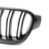 BMW 3 Series F30 F31 Carbon Fiber Black 2 x Front Grille Kidney (2012-2018)