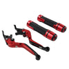 Honda CBR600RR Red Extendable Brake Clutch Levers & Handlebar Grips (2003-2016)