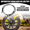 120cm / 47.24" / Universal 28 Degree Motorcycle Hydraulic Oil Hose Set Black