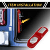 Jeep Wrangler JL JLU (2018-2024) Red Rear Trunk Lock Panel Cover Trim