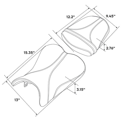 Suzuki GSXR600 GSXR750 Rider & Passenger Seats (2006-2007)
