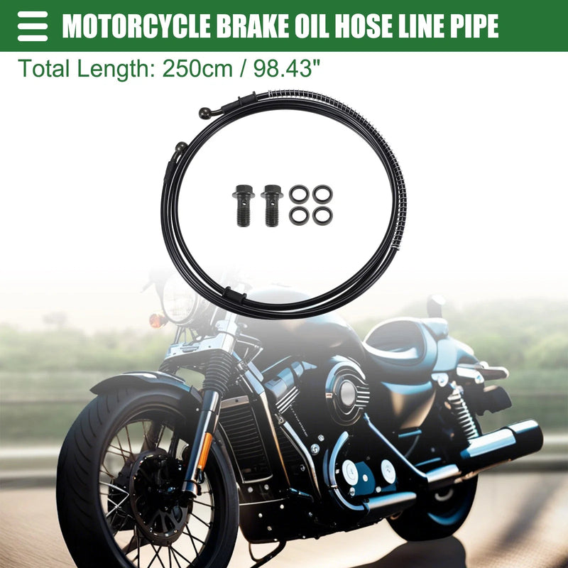 Motorcycle Brake Oil Hose Line Pipe 10mm 250cm Universal