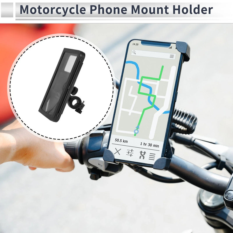 Motorcycle Handlebar ABS PC Phone Mount Holder 4.7-7 in
