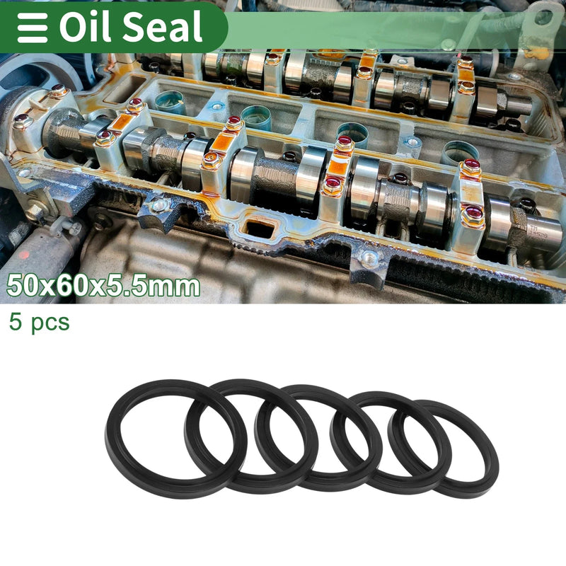 Car Oil Seal 50x60x5.5mm 5 Pcs Seal