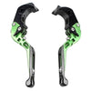 KAWASAKI ZX 14R (2006-2015) Green / Black 2 x Foldable Brake Clutch Levers
