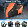 Outdoor Waterproof Motorbike Motorcycle Cover All Weather Protector Orange 220cm