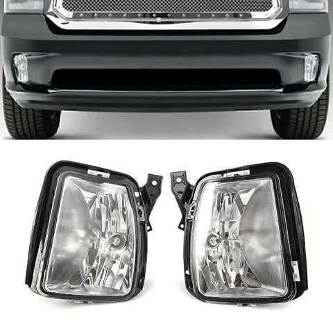 Dodge RAM 1500 Clear Front Fog Light Lamps (2013-2017)