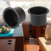 Marine Boats RVs 4pcs Aluminum Alloy Bottle Cup Drink Holder Insert Black