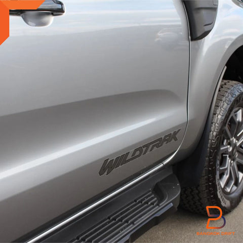 Ford Ranger Light Grey Silver Wildtrak Front Door Side Decal Sticker (15-18)