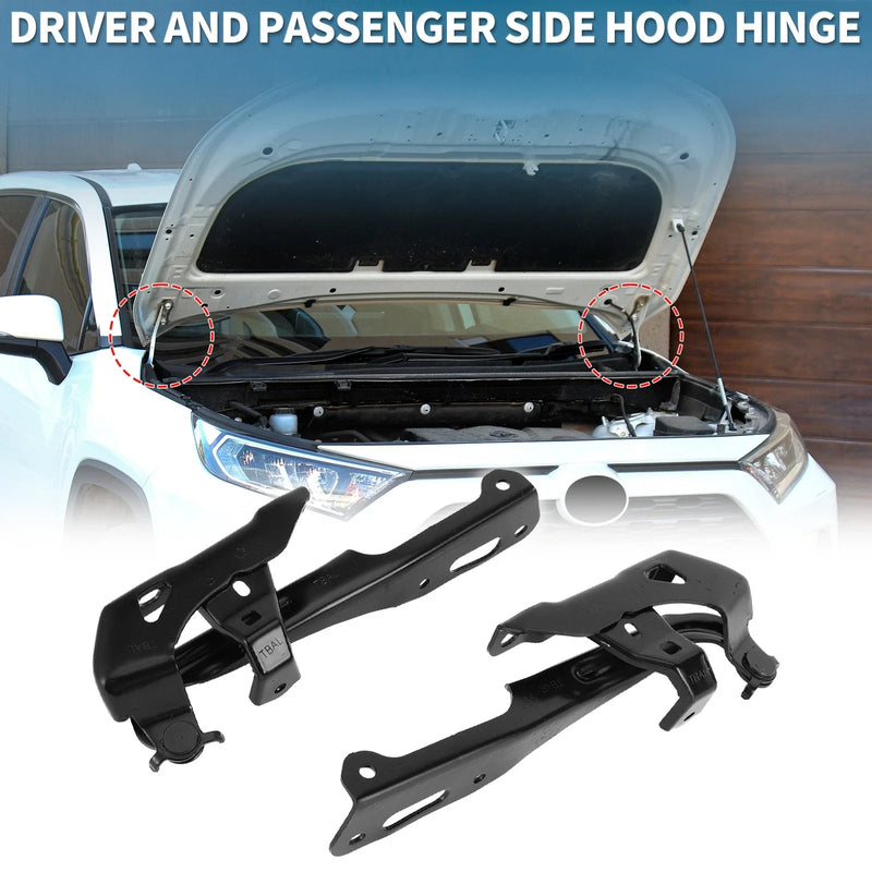 Honda Civic 2016-2021 Front Bonnet Bracket Black 2 x Hood Hinges