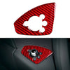 Audi TT TTRS Red Carbon Fiber Door Lock Button Cover Trim (2008-2014)