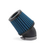 48mm Inner Dia 45 Degree Angle Motorcycle Air Intake Filter Cleaner Blue