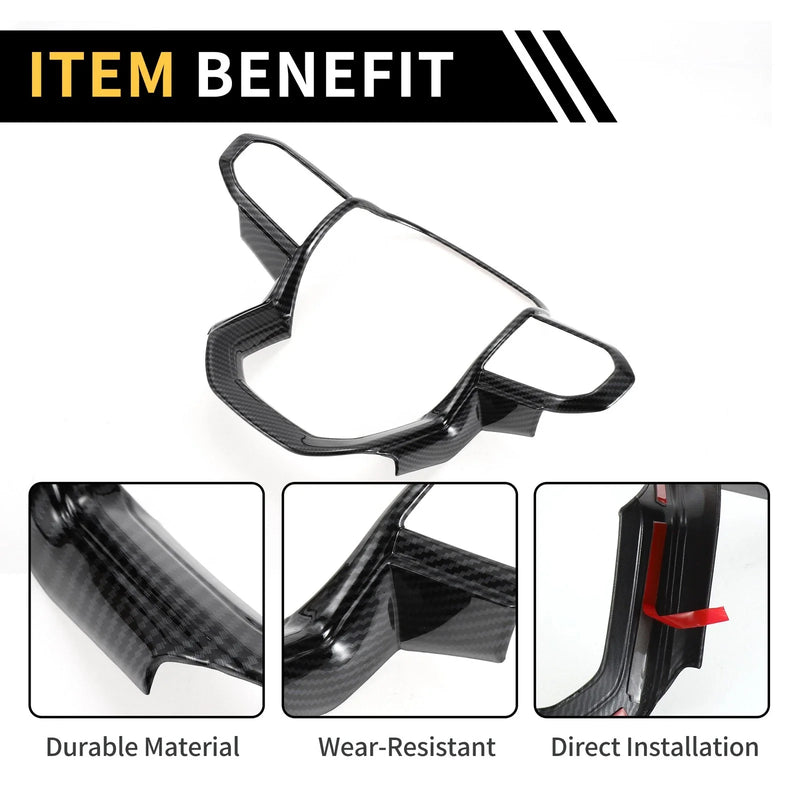 Chevy Colorado (2023-2024) Carbon Fiber Pattern Steering Wheel Cover Trim