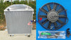 Ford Model T Chev Bucket Grill Shells 3 Row Aluminum Radiator + Fan (1924-1927)