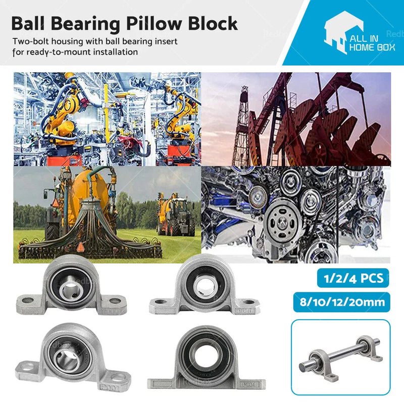 Car Model Zinc Alloy Metal Ball Bearing Pillow Block 8/10/12/20mm