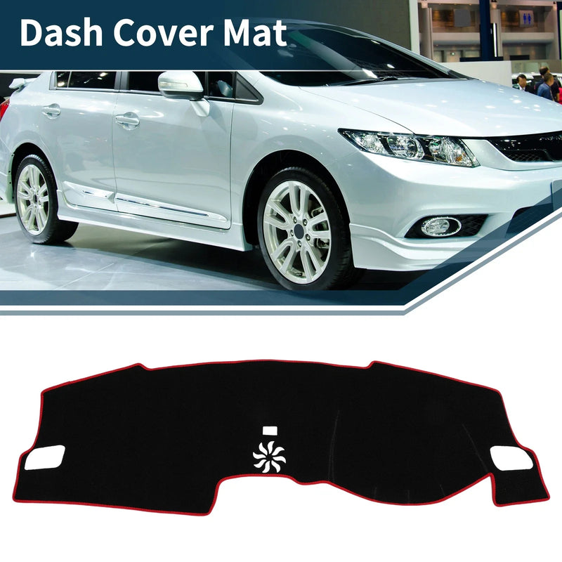 Honda Civic FL5 (2022-2024) Sun Protector Black Red Dashboard Cover Mat