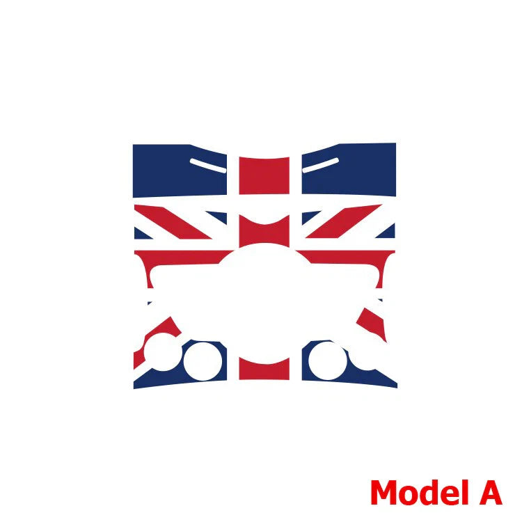 Mini Cooper Union Jack AC Button Center Console Sticker PET Decal Fit