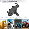 Motorcycle Phone Mount Holder 2.56-3.58in Handlebar Silicone