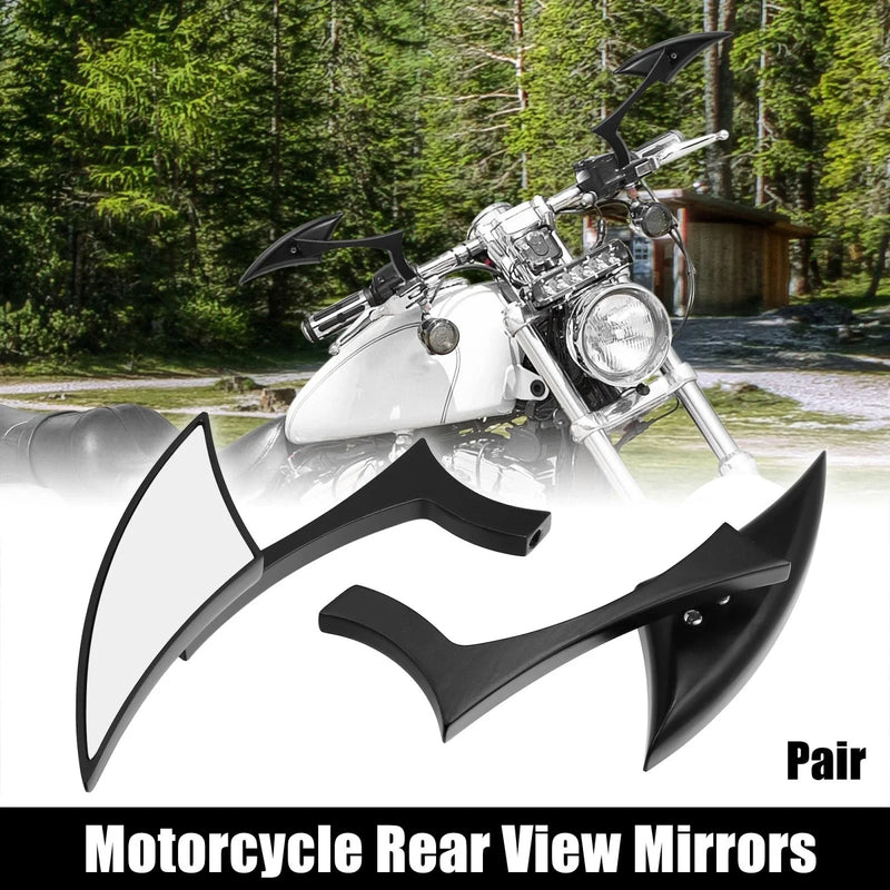 Harley Davidson Black Pair 8mm 10mm Motorcycle Left Right Rear View Mirror