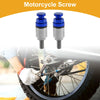 Motorcycle 2 x Metal Blue Fork Air Bleeder Valve M4x0.7