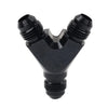 Car 8AN AN8 Black Y Fuel Block Flare Union Fitting Adapter