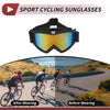 Motorcycle Riding Goggles Colorful Lens Black Frame PC Cycling Sunglasses