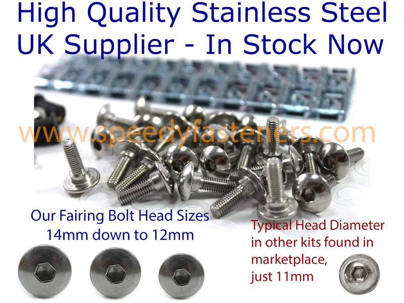 Honda NSR125 JC22 Stainless fairing bolts & screen bolts (1994–2001)