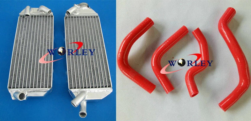 Suzuki DRZ400E Aluminum Radiator & Blue Hose (2005-2007)
