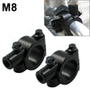 Motorcycle Black 25MM M8 Rearview Handlebar Mirror Mount Holders