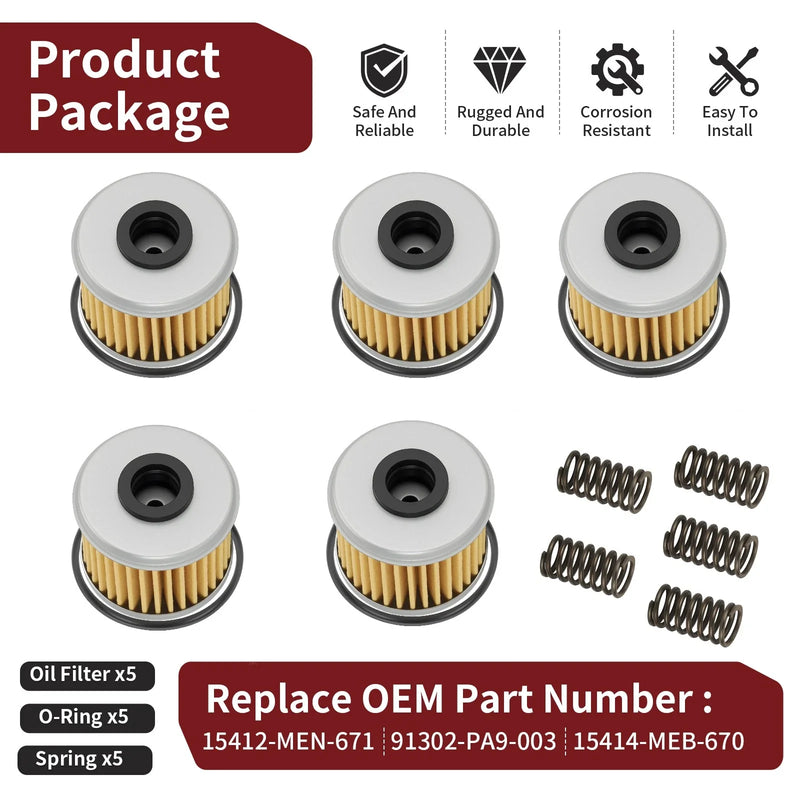 Honda CRF Series 5 Pack Oil Filter Kit