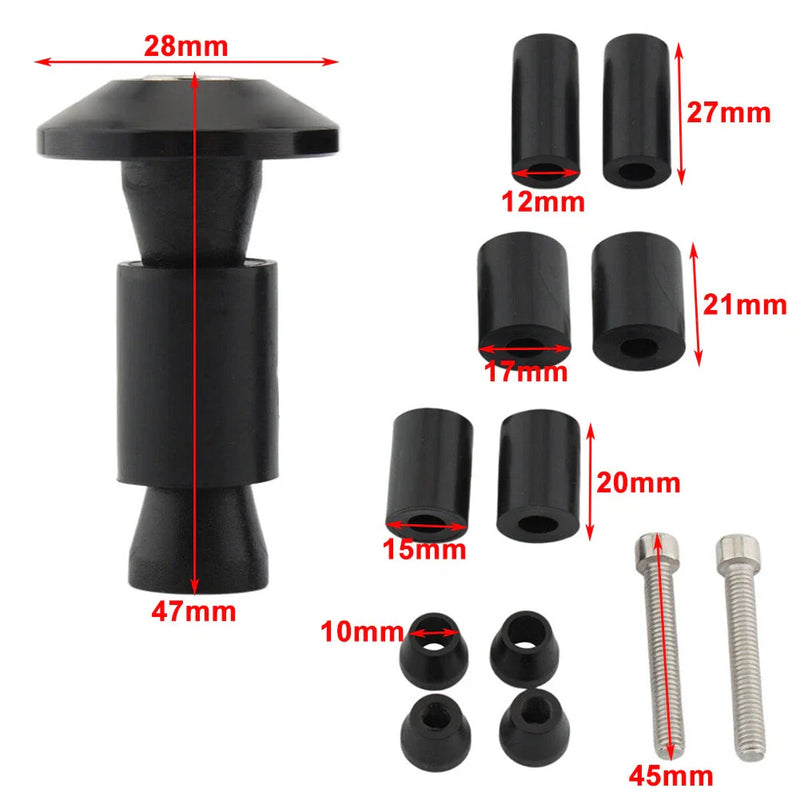Motorcycle Dirt Bike - Red 7/8'' Handlebar Grips Caps
