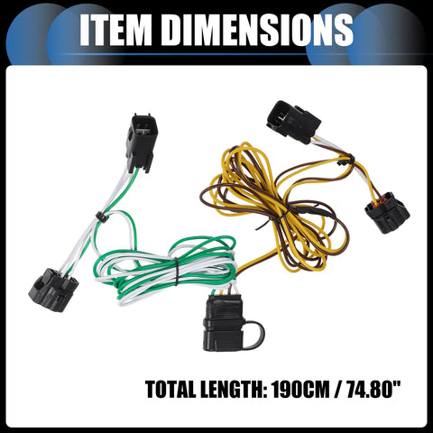 Dodge Ram 1500 1 Set 4-Pin Trailer Wiring Harness Kit (1995-2001)