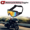 Motorcycle Red Lens Black Frame PC PU Sunglasses Riding Goggles