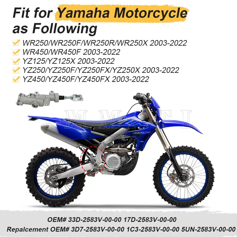 Yamaha WR450 / WR450F Rear Brake Master Cylinder (2003–2022)