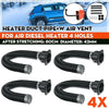 Diesel Heater 4-Hole Car 4pc 42mm Heater Duct Pipe Tube Air Vent Outlet