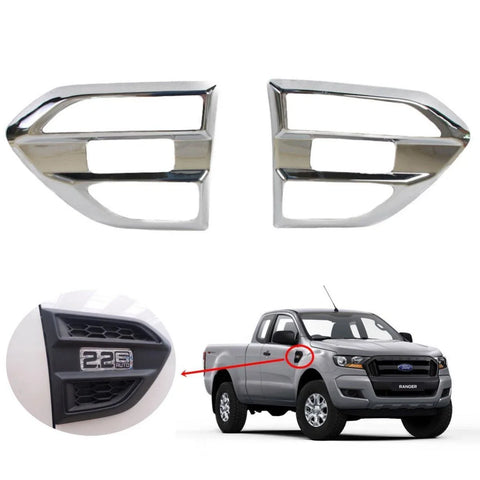 Turn Lights Cover Trim Chrome LH+RH Fits Ford Ranger T6 UTE Pickup 2015-17 D06