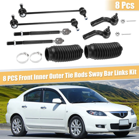 Mazda 3 8pcs Front Outer Tie Rod Ends (2004-2009)
